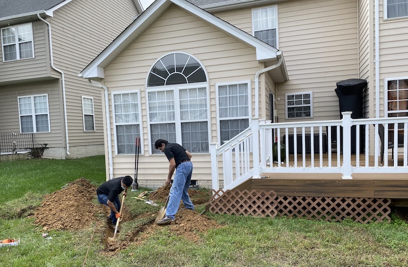 water proofing digging drains bowie MD superior damage restoration